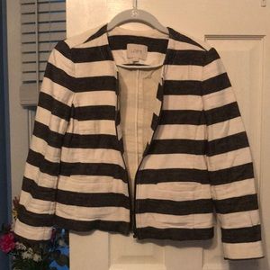 Loft black and white cropped jacket